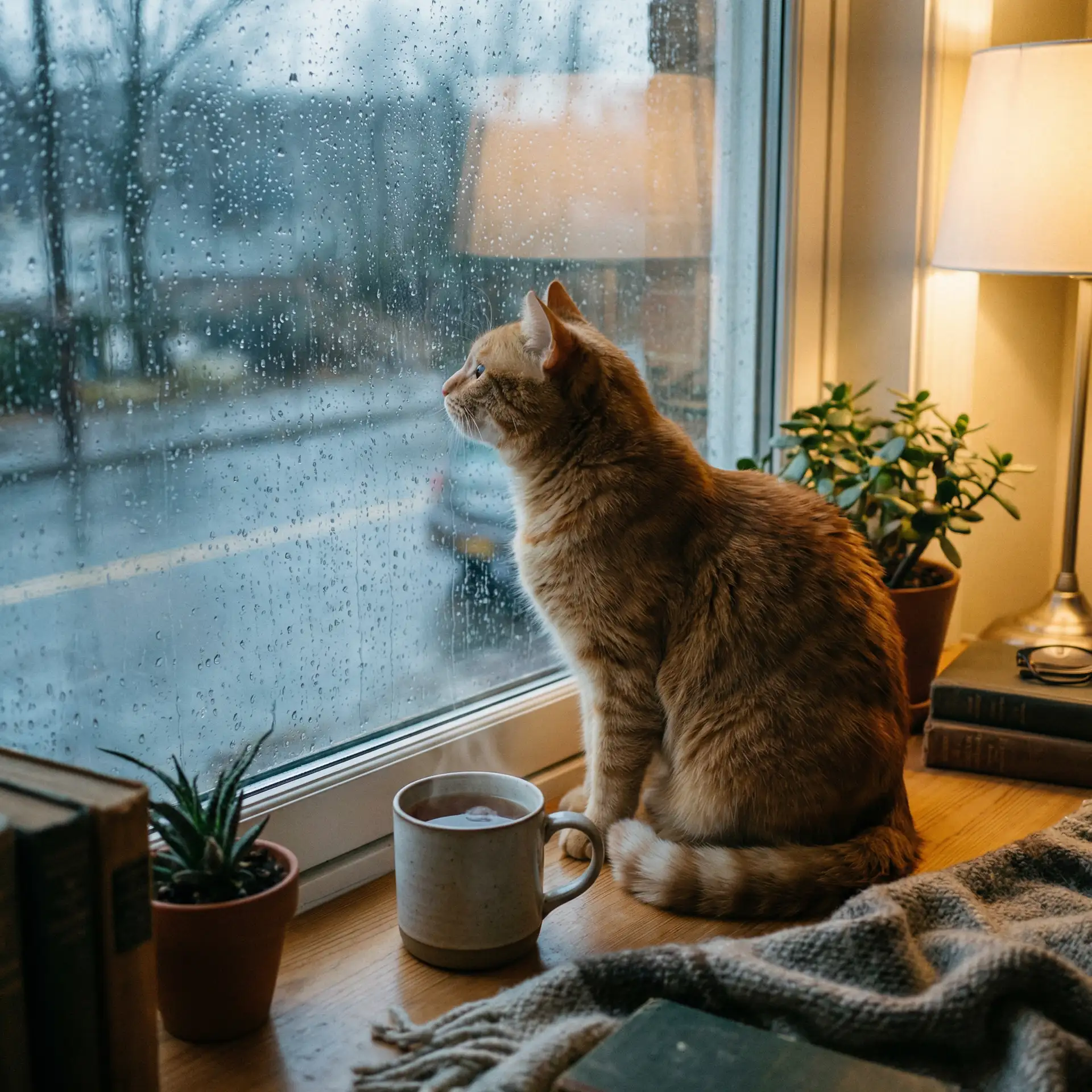 猫咪望着窗外的雨 - 疯狂伦交H
